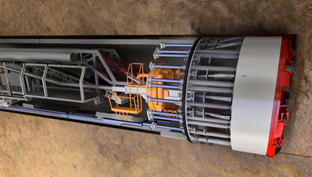 盾构机施工三维动画制作